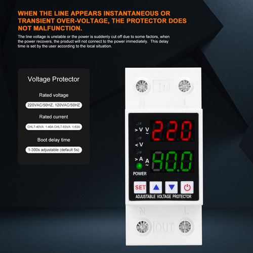 Protector De Voltaje Ajustable Display Dual