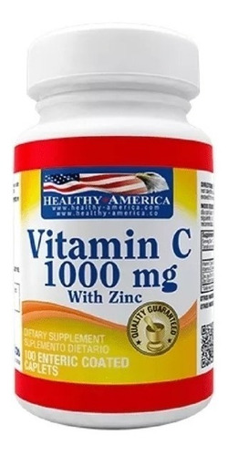 Vitamina C 1000mg Americana Con Zinc 100 Tabletas X4 Tarros