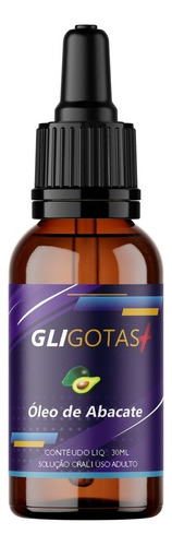 óleo Gligotas  Óleo de abacate em conta gotas de 30mL