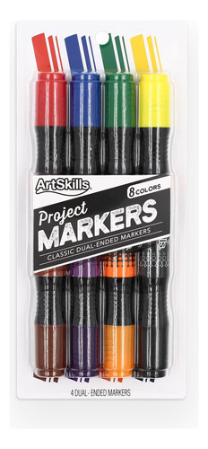 Artskills Marcadores Carteles Grandes Doble Punta, 8 Colores