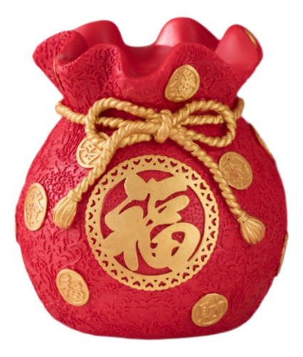 Alcancía Con Forma De Bolsa De La , Rojo Altura 15cm