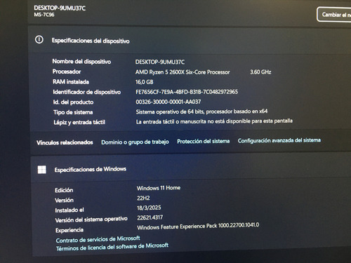 Procesador Amd Am4 Ryzen 5 2600x 6 Core Cpu Precio Tasa Bcv (Usado)