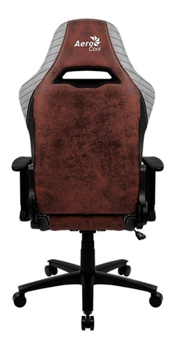 Imagen 4 de 5 de Silla de escritorio AeroCool Baron gamer ergonómica burgundy red con tapizado de cuero sintético y piel sintética