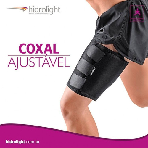 Imagem 1 de 2 de Protetor Coxa Coxal Ajustável Neoprene Com 3 Fechos Aderente