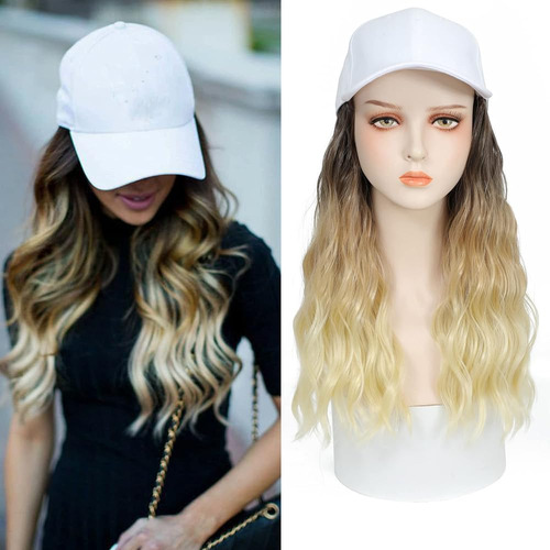 Peluca De Gorra De Béisbol Extensiones De Cabello De Onda Na