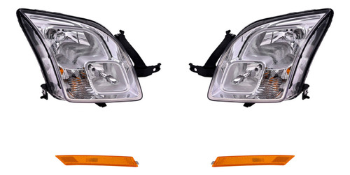 2 Faros + 2 Cuartos Depo P/ Ford Fusion Del 2006 Al 2009