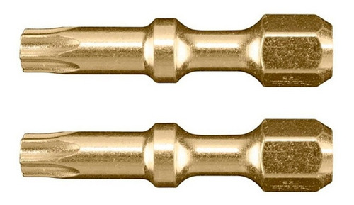 Imagen 1 de 5 de 2 Puntas Atornilladoras Makita T30 Impact Gold 30 Mm B-42282