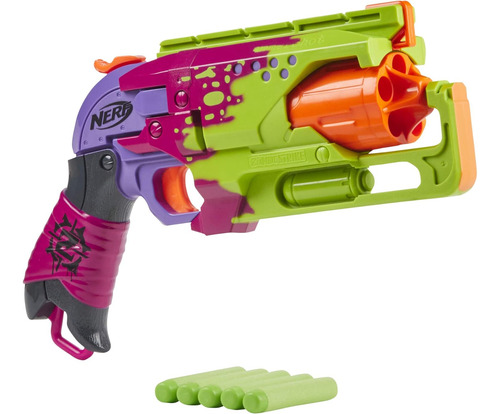 Nerf Zombie Strike Hammershot Blaster, 5 Darts Oficiales - E