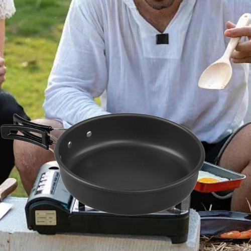 Sartén Para Acampar Con Mango Plegable, Sartén Para