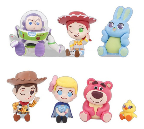 Juego De 7 Muñecos De Acción Con Dibujos Animados De Woody B