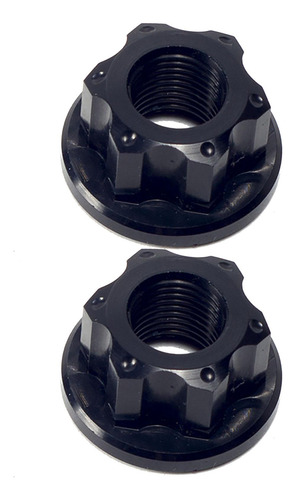 2 Piezas De Tuercas De Eje De Cubo De Rueda De Negro