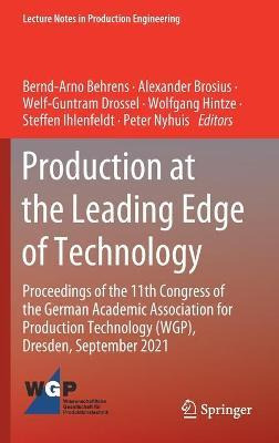 Libro Production At The Leading Edge Of Technology : Proc...