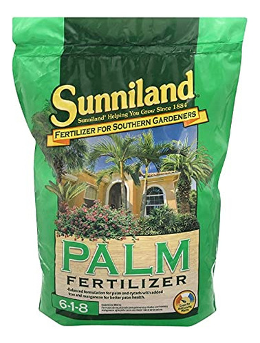 Fertilizante De Palma Sunniland 6-1-8 Gránulos 40 L