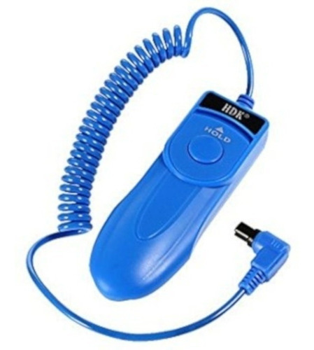 Control Disparador Cable Bulbo Hdk Tipo Nikon Mc-30 Azul