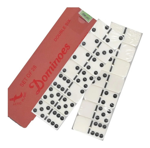 Imagen 4 de 8 de Juego De Mesa Domino En Caja Aeroplane 28 Piezas