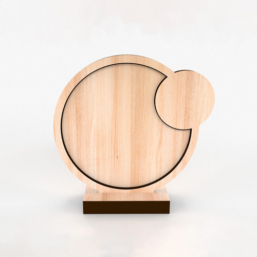 Galvano Madera Circular Grabado Laser