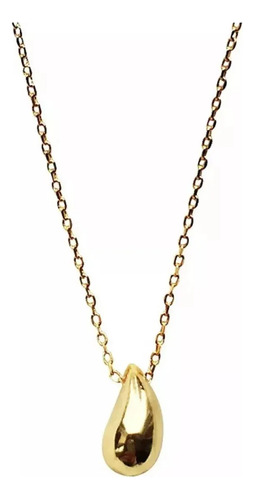 Collar De Clavícula Con Forma De Gota De Agua De Acero De Ti