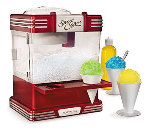 Bancada Snow Cone Maker Nostalgia Rsm602 Com Copos E Colher