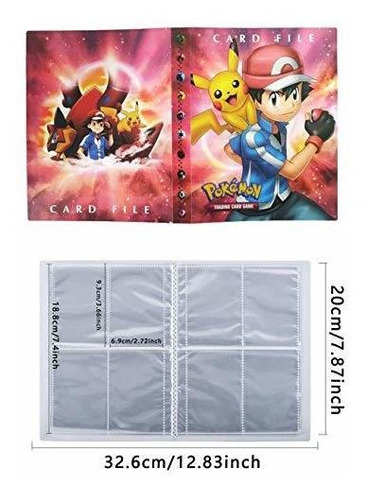 Puede contener 432 tarjetas Álbum compatible con Cartas Pokemon GX EX MEGA Aglutinante compatible con Cartas Pokemon Carpeta de soporte de álbum de tarjetas coleccionables 3DMewtwo 