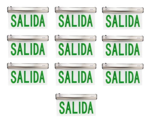 Letreros Led Salida Emergencia Batería Respaldo Sec X10 U