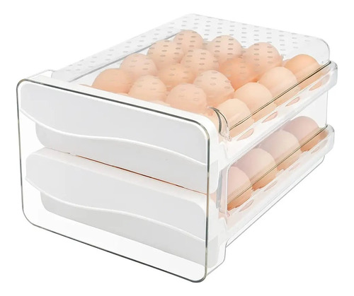 Huevera Caja Organizadora Mantenedor Huevos 2 Niveles