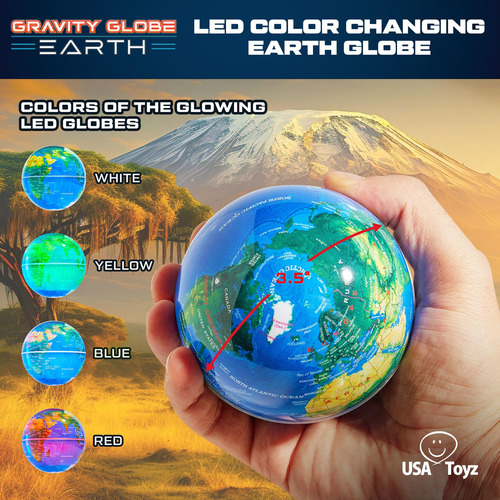 Juego De Bola De Tierra Con Lámpara De Globo Flotante Led