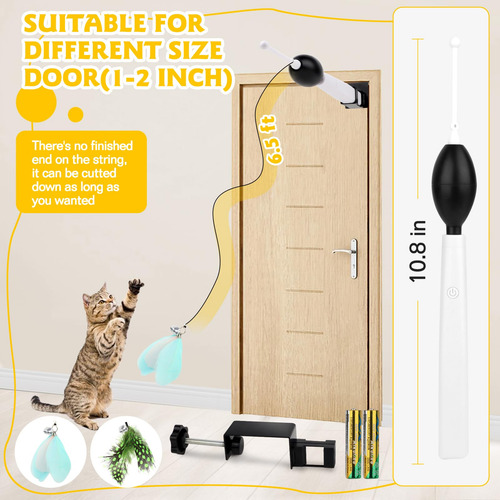 Juguete Interactivo Para Gatos Marca Xyz Modelo Abc123 Blanco, Negro, Verde.