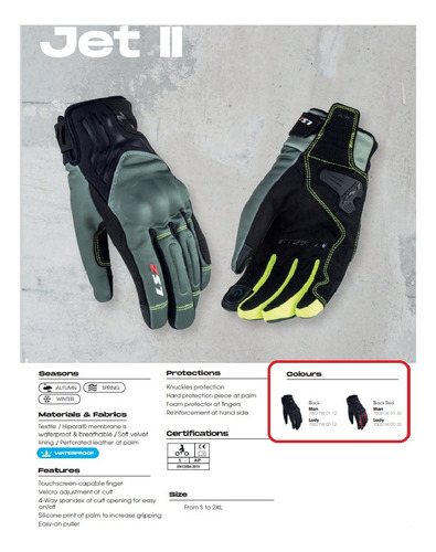 Guantes Moto Ls2 Jet Man Touring 4 Estaciones Impermeables