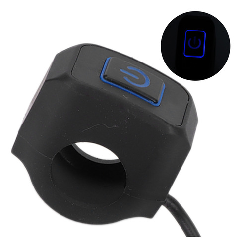 Botón De Control De Manillar De Motocicleta Atv Azul De 22 M
