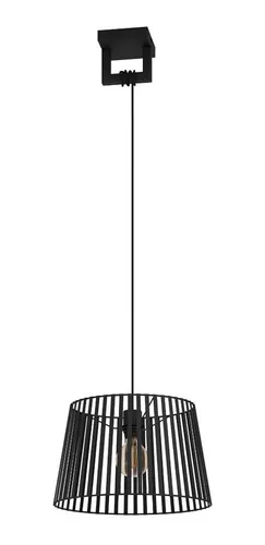 Lámpara Colgante Bogota Acero Negro 1x60w E27 390002