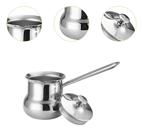 Cafetera Tetera De Acero Inoxidable Con Asa Cafetera 360 Ml