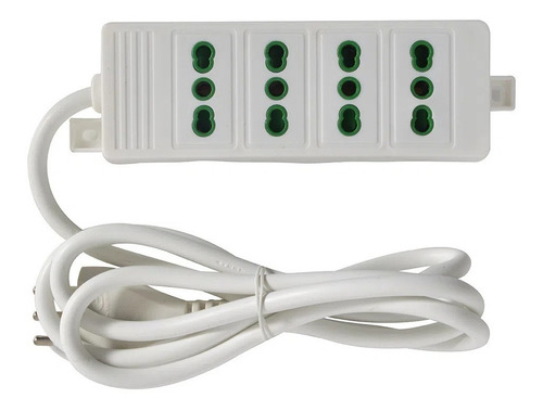 Imagen 2 de 7 de Alargue Zapatilla 4 Tomas Modulares + Cable Y Ficha