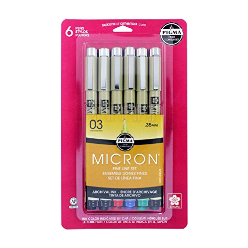 Juego De Rotuladores De Tinta Sakura Pigma 50049 Micron Blis