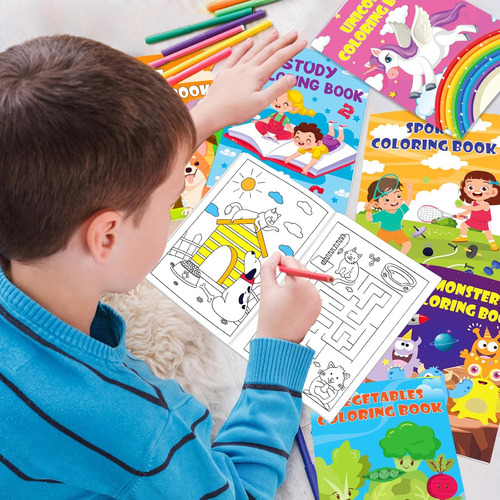 Libro De Colorear Para Niños De 4-8 Años, Paquete De 48 Unid