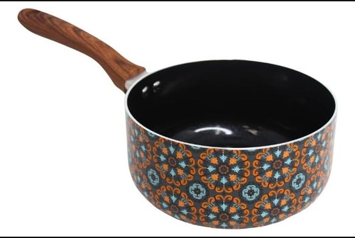 Imusa 2 Cuartos Talavera Nonstick Saucpan Con Asa De Madera,