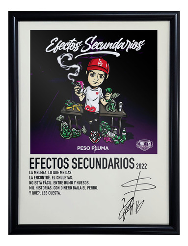 Cuadro Peso Pluma Efectos Secundarios Music C/marco 60x50