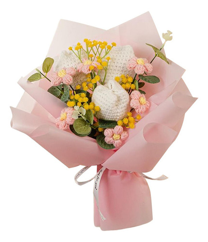 Ramo De Flores De Ganchillo Tulipanes Flores Artificiales