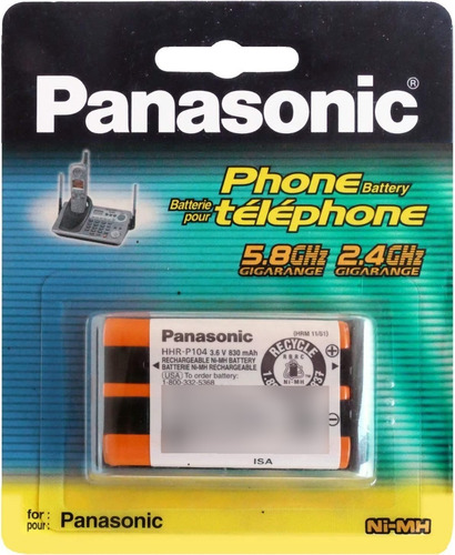 Bateria Panasonic Original Hhr-p104 Para Teléfono Inalambric