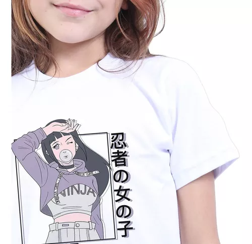 Camiseta Infantil Hinata Hyuga Personalizada