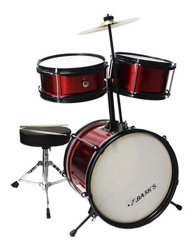 Bateria Musical  Infantil J Banks Td-013 Roja Profesional