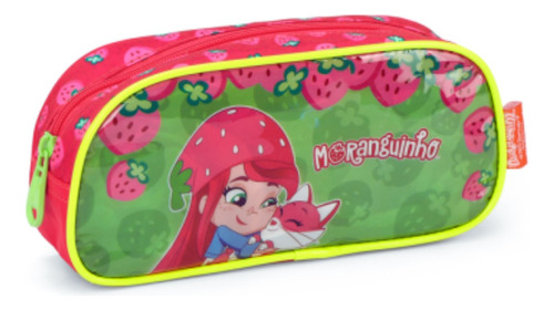 Estojo Escolar Simples Moranguinho 1 Ziper - Luxcel Ei39864 Cor Vermelho