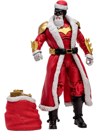 Dc Multiverse Batman Santa Rojo 18cm Gold Label Mcfarlane (Usado)