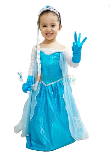 Imagen 1 de 2 de Disfraz Elsa Frozen Disfraces Niñas No Incluye Accesorios