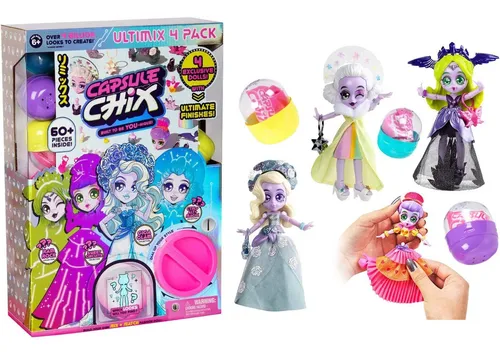 Muñecas Androides Capsule Chix Sorpresas X4 Original Mega