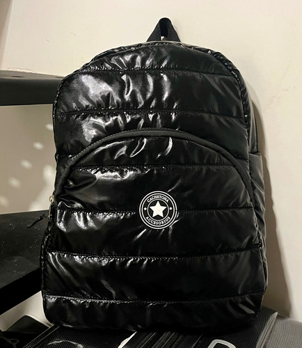 Cartera Cachetona Tote Puffer Invierno Mujer Negro