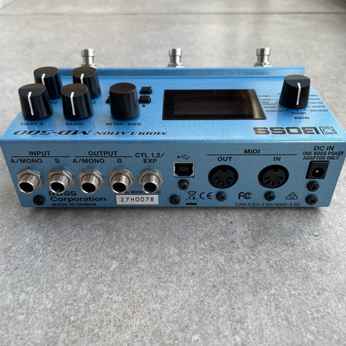 Pedal Boss Modulation Md-500 Azul-aço (Usado)