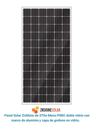 Panel Solar Znshine 335w Poly Doble Vidrio Marco De Aluminio