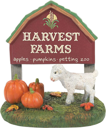 Village Accessories Harvest Farms Sign And Kid Cabra Fi...