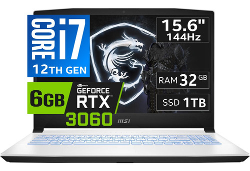 Msi Sword 15 Core I7 12650h 32gb 1tb Ssd Rtx3060 15.6' 144hz