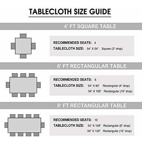 Mantel Rectangular A Rayas Negras Hiasan 54 X 108 Pulgadas Mercado Libre Mantel Rectangular A Rayas Negras, What Size Tablecloth Do I Need For A Rectangular Table That Seats 8